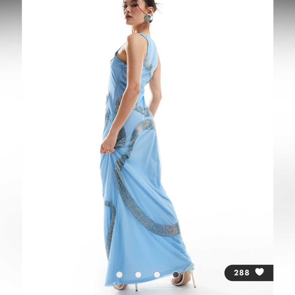 ASOS Blue Maxi Dress - NWT - Picture 2 of 3